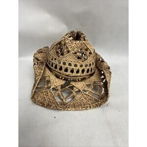 Vintage Western Express Womens Straw Cowboy Hat - Size L/XL
